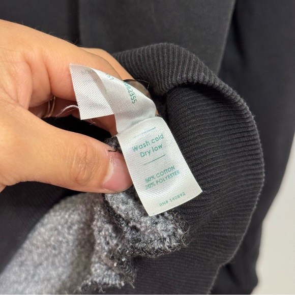 Marine Layer Men’s Placket Pullover Hoodie Medium Black Charcoal Cotton Blend - Picture 9 of 9